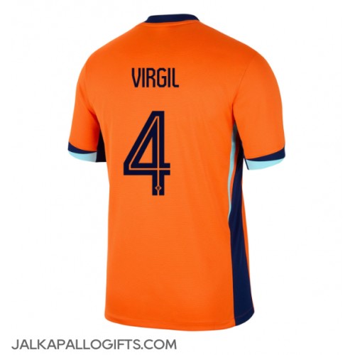 Alankomaat Virgil van Dijk #4 Kotipaita EM-Kisat 2024 Lyhythihainen